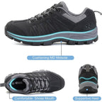 Ol Outjet Legend Men'S Waterproof Hiking Shoes Leather Comfortable Lightweight Anti-Slip Outdoor Walking Work Sneakers