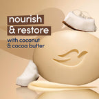 Dove Beauty Bar Soap Restoring Coconut & Cocoa Butter 6 Count For Restored Skin, Nourishes Skin 3.75 Oz