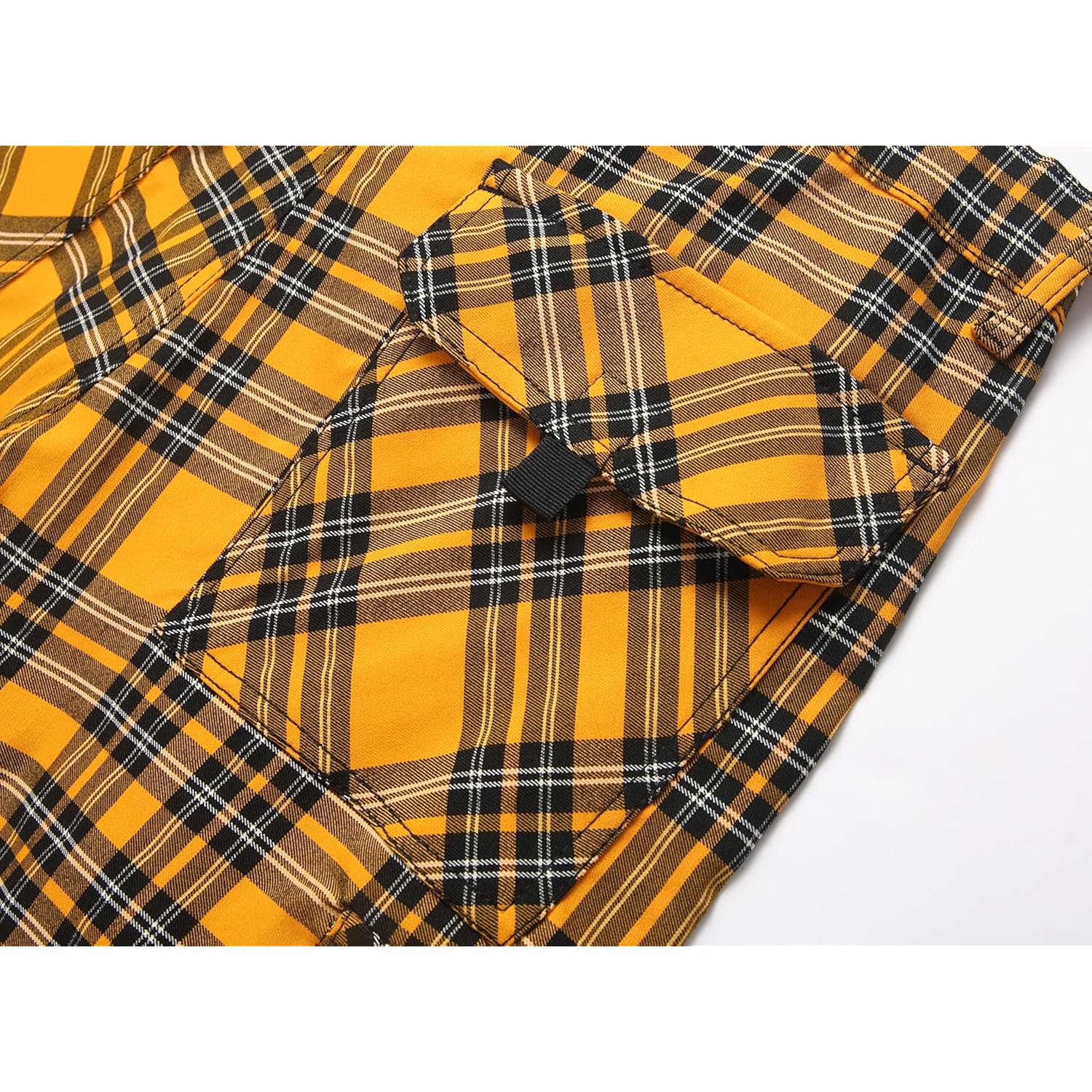 Novocct Cargo Short For Men 10" Inseam Relaxed Fit Plaid Outdoor Hiking Work Stretch Cotton Casual Shorts With Multi-Pocket