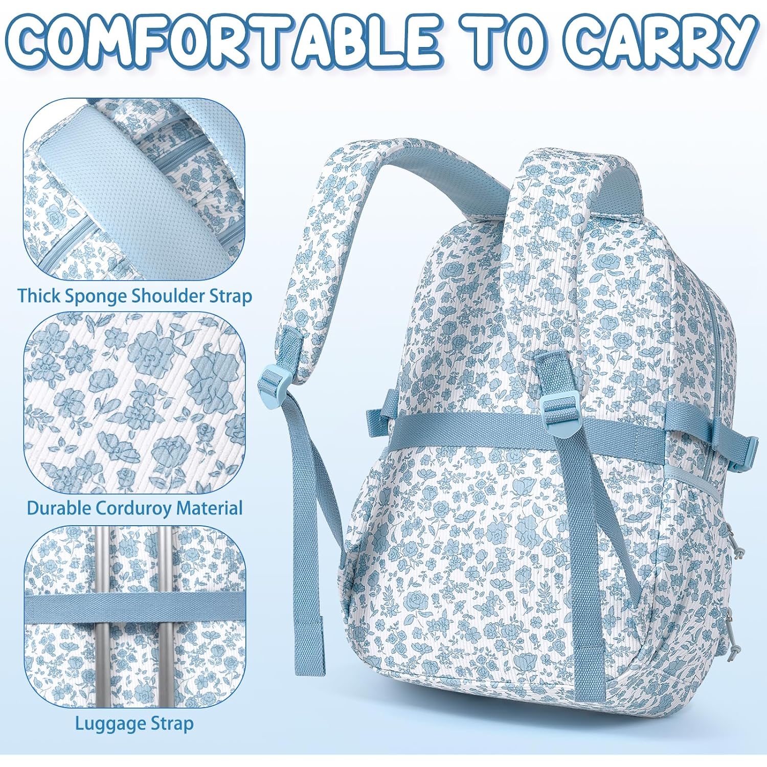 Fimibuke 3Pcs Corduroy Backpack For School Girls With Lunch Box Pencil Case | Lightweight Teen Girls Bow Backpack, Kids School Bag Bookbag For Elementary Middle High School Supplies Laptop Travel Daypack