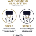 Champagne Stoppers - Patented Seal - Made In Italy - Professional Grade Waf Champagne Bottle Stopper - Prosecco, Cava, And Sparkling Wine Bottle Stopper