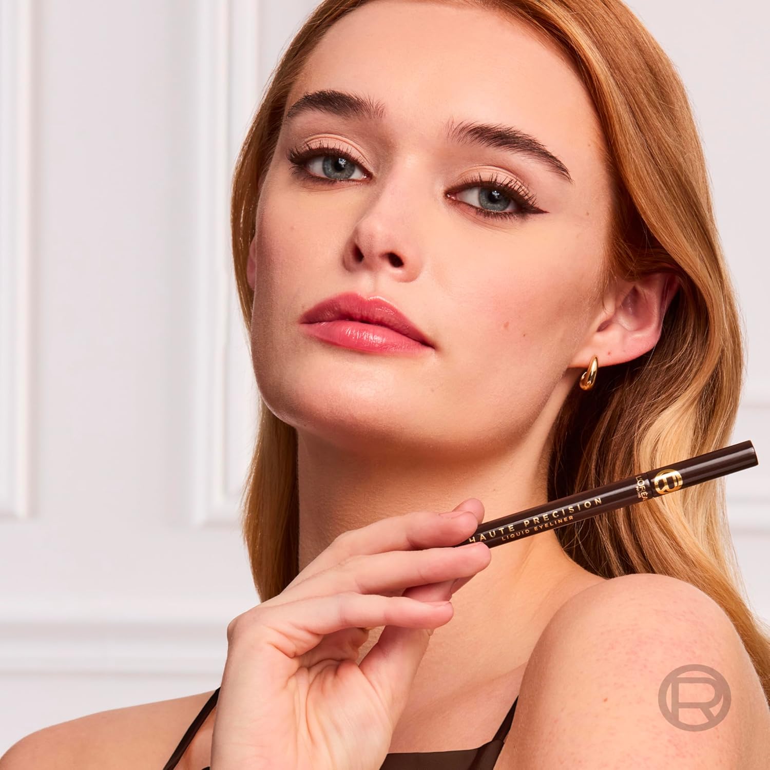 L'Oreal Paris Haute Precision Waterproof Liquid Eyeliner, Smudge-Proof Eye Liner with Micro-Tip, for up to 28HR Eye Makeup Wear, 020 Brown Leather