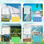Wax Melts Wax Cubes, Soy Wax Cubes For Wax Warmer, Ocean Breeze, Fresh Linen, Bohemia Forest, Winds In Summer, 4 X 2.5 Oz