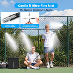 Portable Misting System, Outdoor Water Misters For Outside Patio Umbrella Cooling With Rechargeable Water Pump (Consecutive 8Hrs), 9L Bucket, 26Ft Hose, For Tailgating, Camping, Canopy, Sport