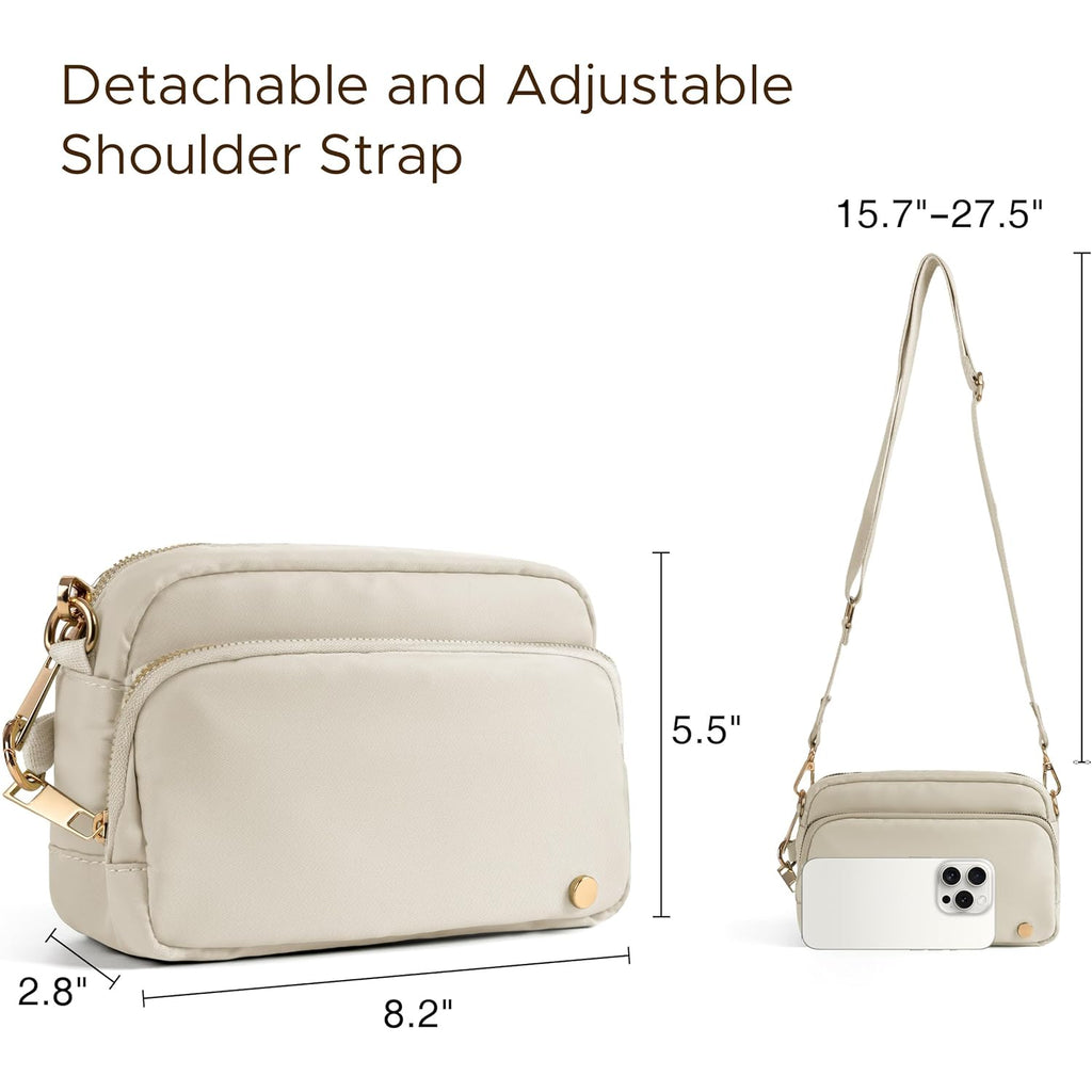 Joryin Anti Theft Crossbody Bag for Women, Slash-resistant RFID Blocking Travel Purses, Small Shoulder Bag Handbag, Nylon