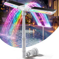 2026 Upgraded Solar Pool Fountain, Dual-Head Adjustable Spray, Extended 8000Mah Battery, 10-Color 4-Mode Led Lights, Auto Dusk Sensor & Timer, Pool Fountains For Inground/Above Ground Pools