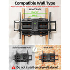 Full Motion Tv Wall Mount For 42 55 65 75 85 86 Inch, Tv Mount Swivel And Tilt,Wall Mount Bracket With Dual Articulating Arms Up To 132Lbs, Vesa 600X400Mm, Max 16" Wood Studs, Usx Mount Xml019
