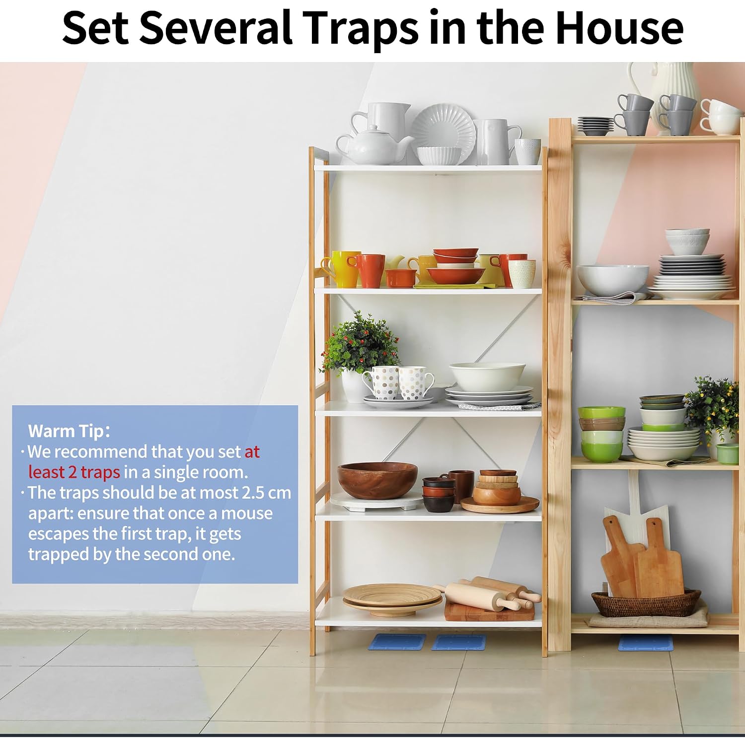 Mouse & Insect Traps 12 Pack, Heavier Sticky Traps With Non-Toxic Glue For Small Mice & Insects. Sticky Mouse Traps Indoor For Home, Easy To Set