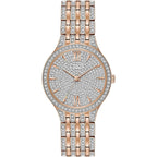 Bulova Ladies' Crystal Phantom Rose Gold Tone Stainless Steel 2-Hand Quartz Watch, 440 Crystals And Pave Dial Style: 98L235