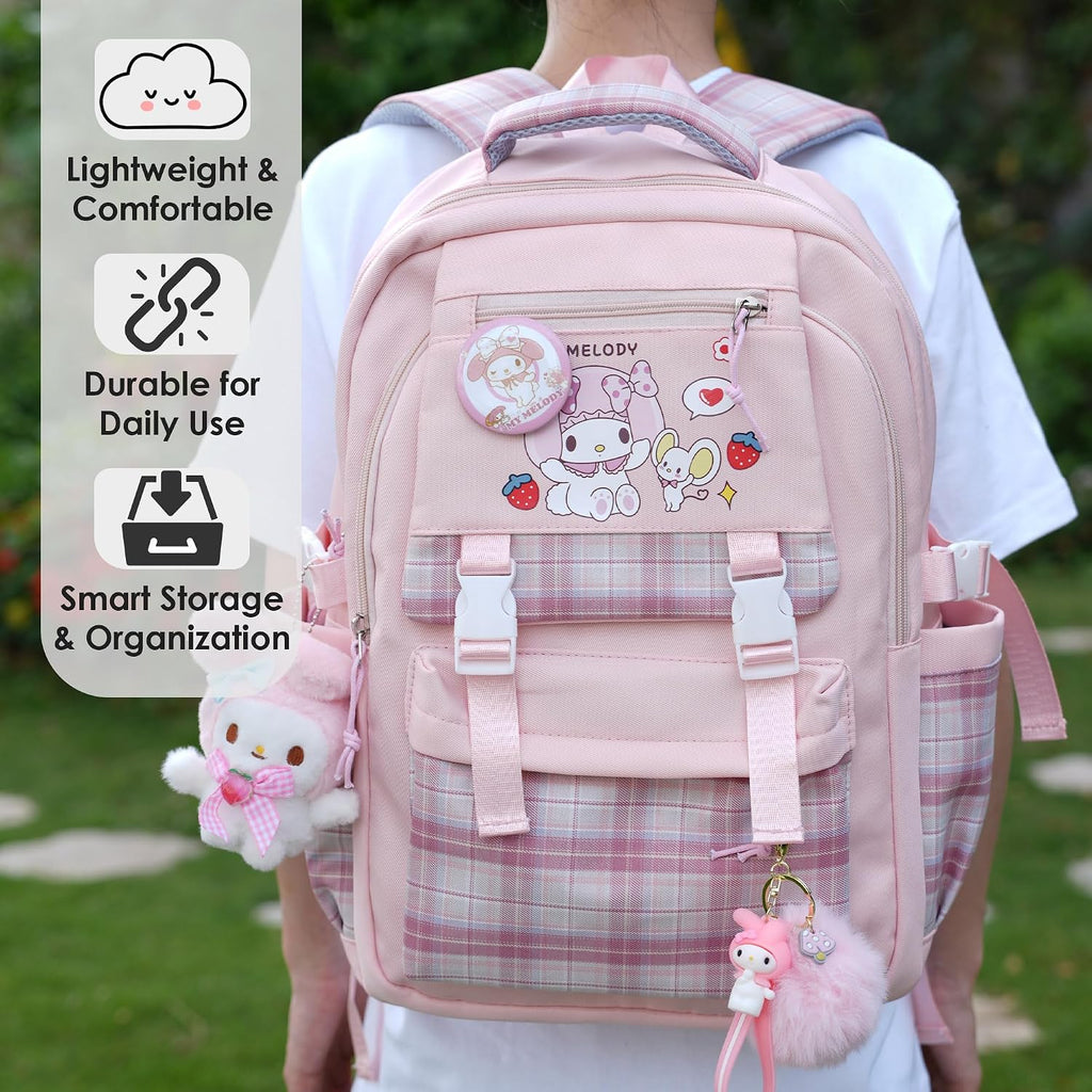 Juju Pink Kawaii Backpack - Cute Kawaii Stuff Mochila Kawaii - Cute Backpacks For Girls - Backpacks For School Girls