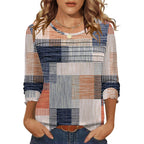 Women Tops Long Sleeve Blouses Dressy Casual Crewneck Pleated Tunic Shirts 2026 Loose Fashion Clothes