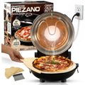 Piezano 12" Electric Pizza Oven Indoor Countertop Pizza Maker | Heats To 800˚F, Ceramic Stone For Crispy Crust Pizza, Cooks In Under 6 Minutes, Dual Heat Controls, Peels & Scraper Included