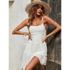Narecte Womens Summer Dresses Wedding Guest Dresses Beach Sundresses Spaghetti Strap Flowy Boho Dress