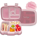 Bentgo Kids Bento-Style 5-Compartment Leak-Proof Lunch Box - Just-Right Portions Ages 3-7, Durable, Drop-Proof, Dishwasher Safe, Pfas & Bpa-Free & Made With Food-Safe Materials (Petal Pink Glitter)