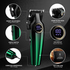 Billar Professional Hair Clipper For Men Hair Cutting Kit Men'S Beard Trimmer Hair Trimmer Shaver Cordless Barber Clippers And Trimmers（Green）