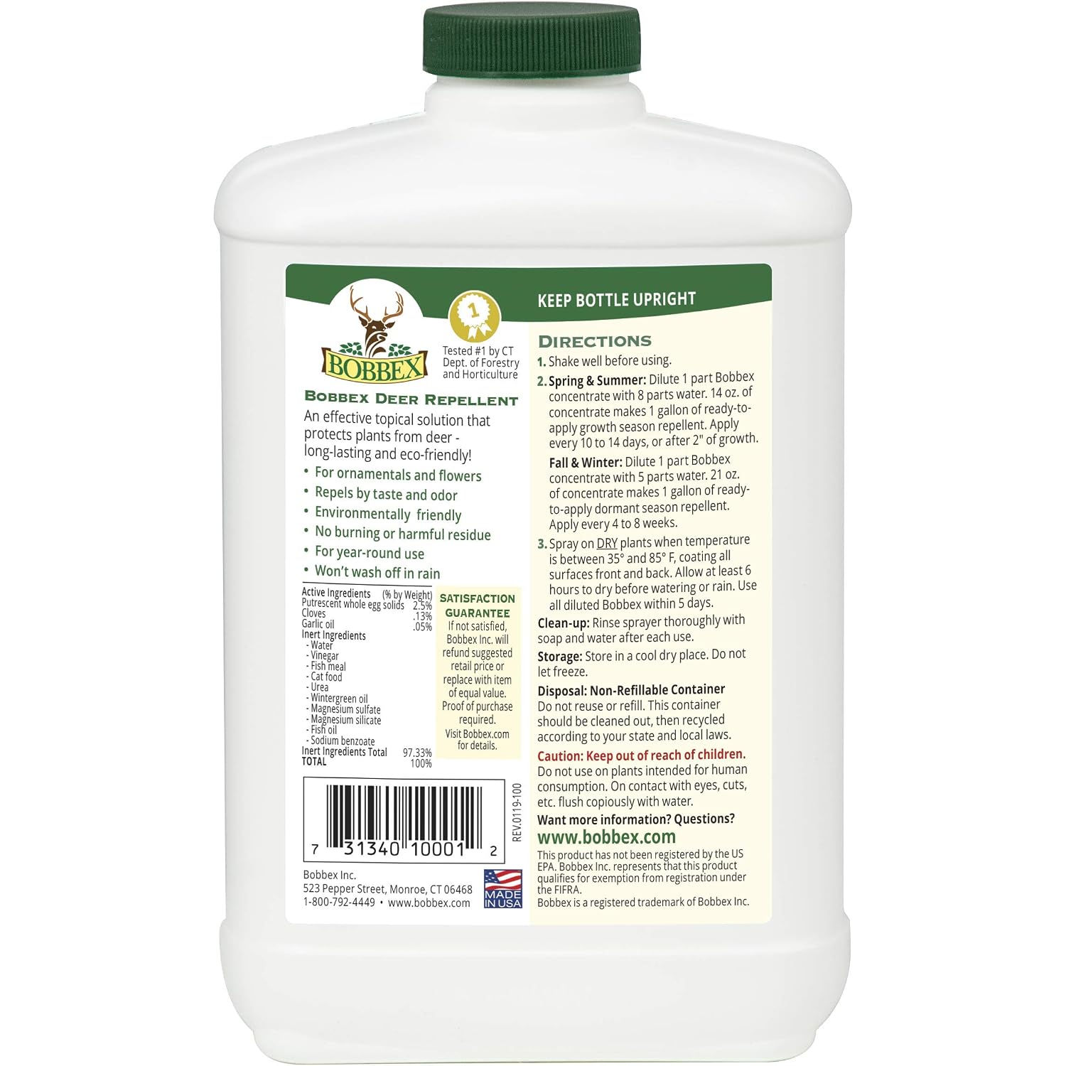 Bobbex Concentrated Deer Repellent, 32 Oz.