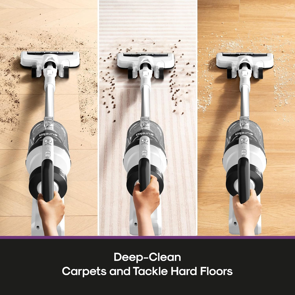 Eureka Cordless Vacuum Cleaner, Lightweight 5.3 Lbs, Anti-Tangle Brushroll, Up To 40 Mins Runtime, 3 Power Modes, Led Headlights, Rechargeable Stick Vacuum, Ideal For Carpet & Hard Floor & Pet Hair