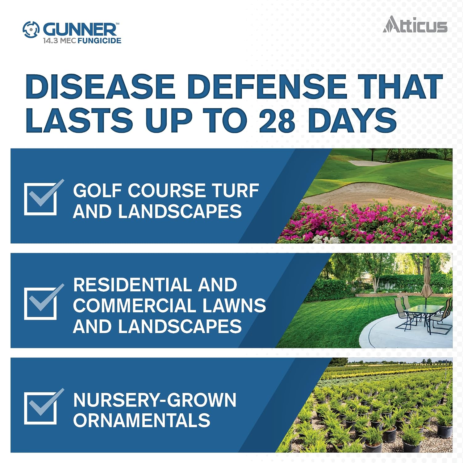 Atticus Gunner 14.3 Mec Propiconazole Fungicide (32Oz) - Protect Your Lawn | Plant And Lawn Fungus Control, Brown Patch, Dollar Spot, Blights, Powdery Mildew, Anthracnose, Botrytis, Rust, Patch And More