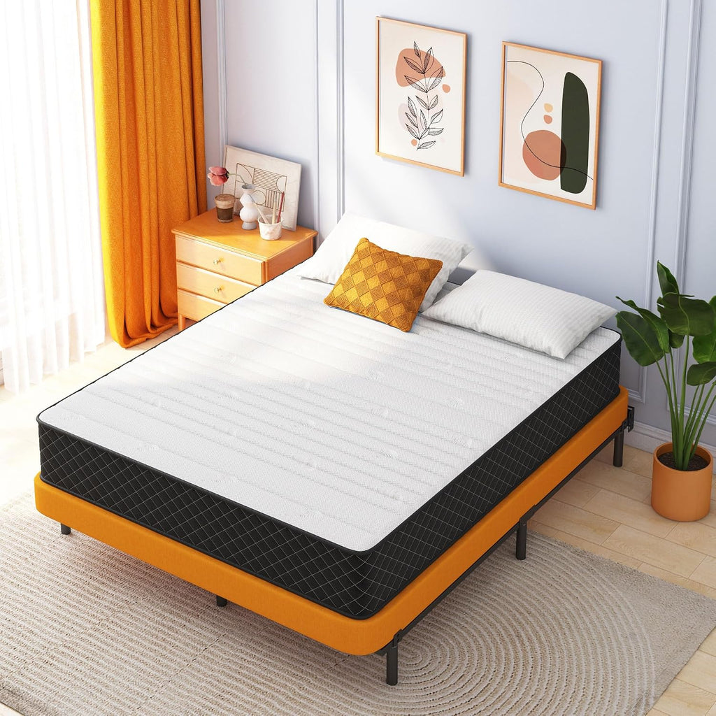 Swbvs Double Mattress,12 Inch Full Size Hybrid Mattresses, Full Bed Matress In A Box, Pressure Relief & Fiberglass Free, Firm Mattress Double Size