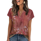 Womens Summer Tops V Neck T Shirts Cap Sleeve Business Casual Outfits Loose Fit Beach Vacation Clothes Basic Tees