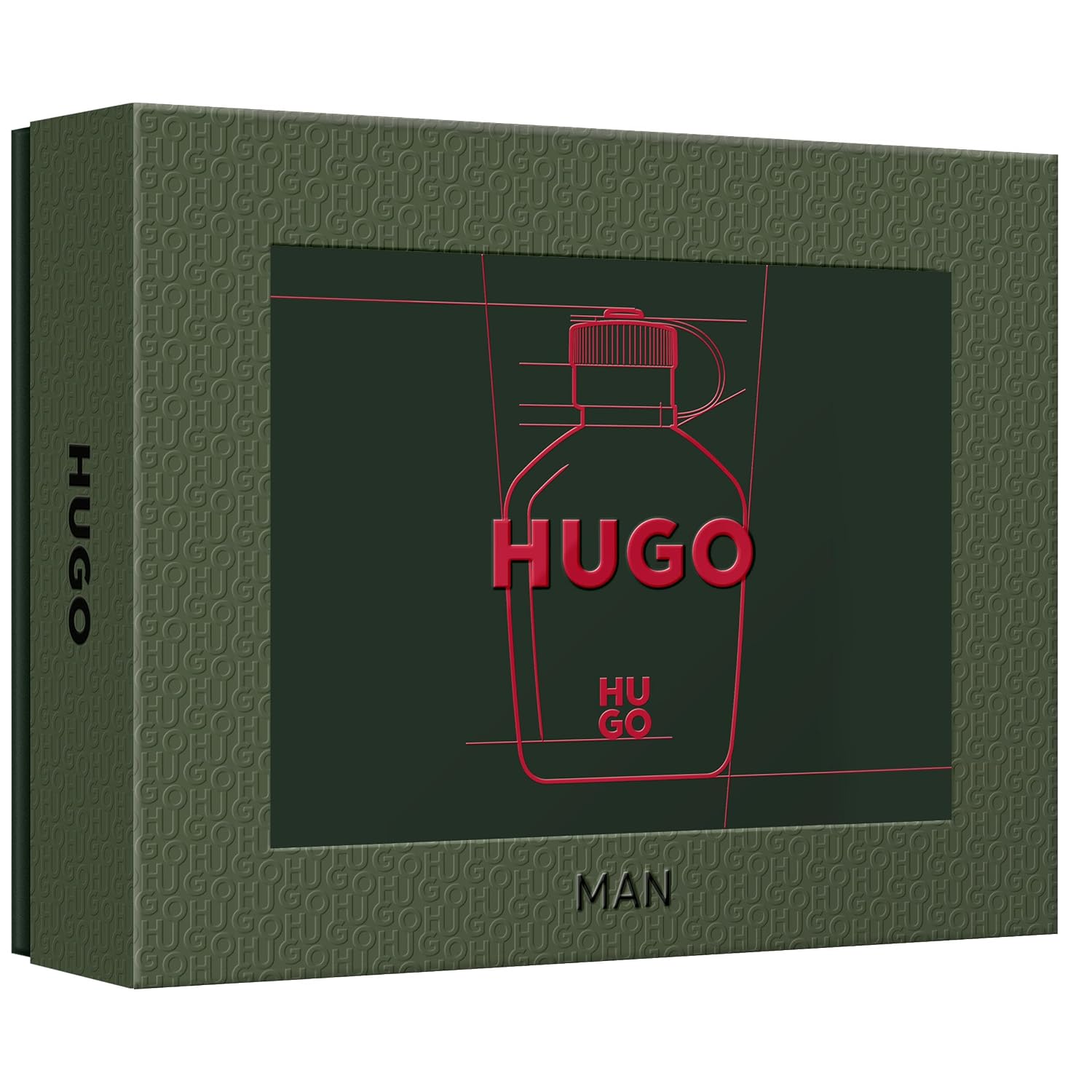 Hugo Boss Hugo Man Eau De Toilette 3-Piece Gift Set -Edt 4.2 Fl Oz, Shower Gel 1.6 Fl Oz, Deodorant 2.4 Oz - With Notes Of Green Apple & Fir Balsamk – Long Lasting Fragrance