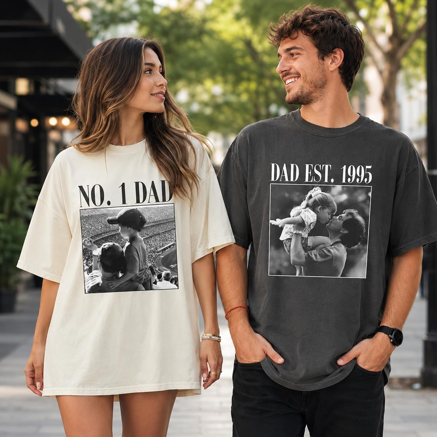 Personalized Dad Photo Shirt, Custom For Dad, Vintage Photo T Shirt For Men, Custom Picture Tee, Daddy Gifts From Kids, Best Dad Ever Shirt