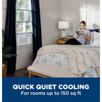 Ge Window Air Conditioner 5,000 Btu Ac Unit For Small Rooms Up To 150 Sq Ft With Manual Controls & 2 Cooling Modes For Bedroom Or Living Room, Easy Install Kit, White