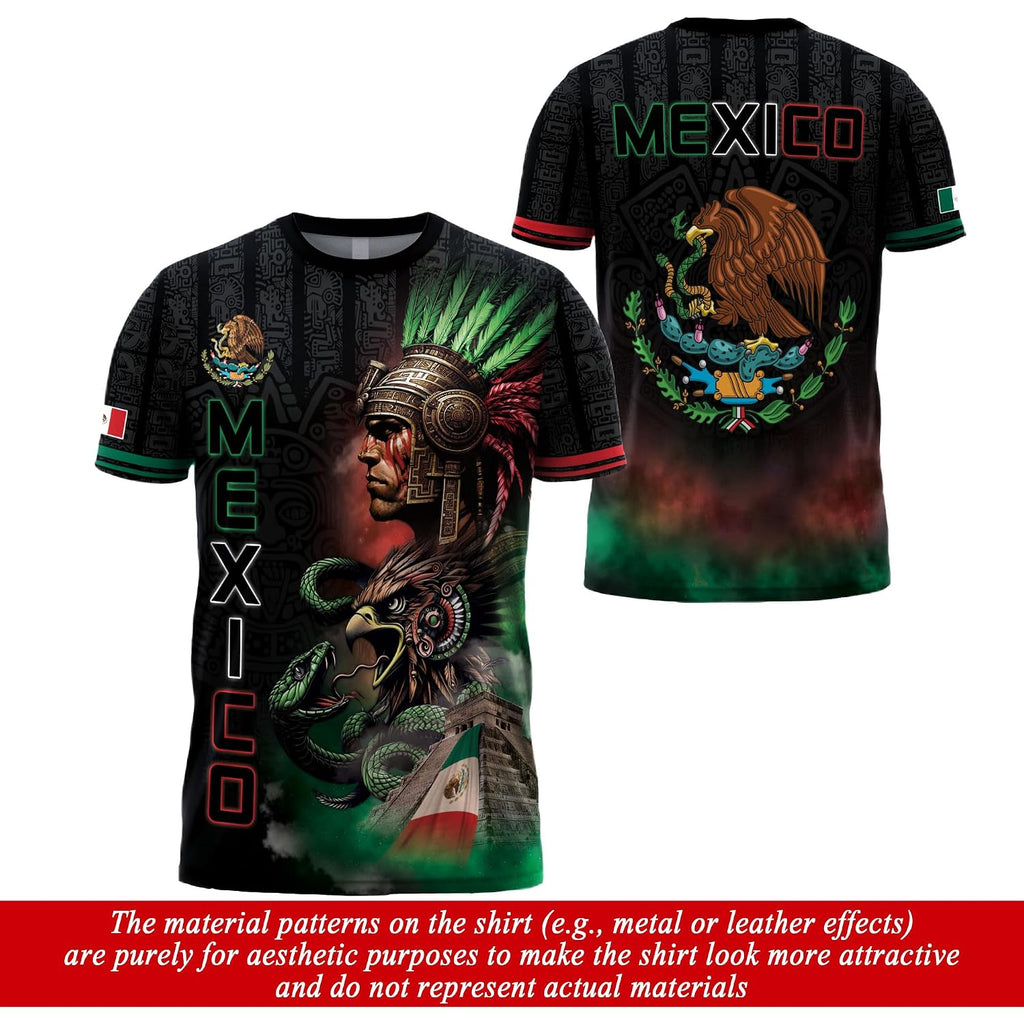 Aztec Shirt For Men, Mexican Flag Shirt, Vintage Mexican Tshirt, Mexico Shirts Men