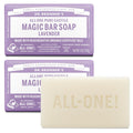 Dr. Bronner'S Pure-Castile Magic Bar Soap - Made With Regenerative Organic Certified Oils - For Face, Body, Hair- Gentle On Sensitive Skin - Vegan Soap Bars For Men & Women - Lavender, 2 Pack, 5Oz