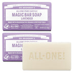 Dr. Bronner'S Pure-Castile Magic Bar Soap - Made With Regenerative Organic Certified Oils - For Face, Body, Hair- Gentle On Sensitive Skin - Vegan Soap Bars For Men & Women - Lavender, 2 Pack, 5Oz
