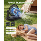 Ausic 2026 Upgraded 10″ 9L Oscillating Portable Misting Fan With Light, [Max 55Hrs] Golf Cart Mister Fan For Outside Patios, Outdoor Rechargeable Battery Operated Water Cool Fan-3 Spray Misters