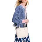 kate spade new york Medium Bleecker Saffiano Leather Crossbody, Parchment