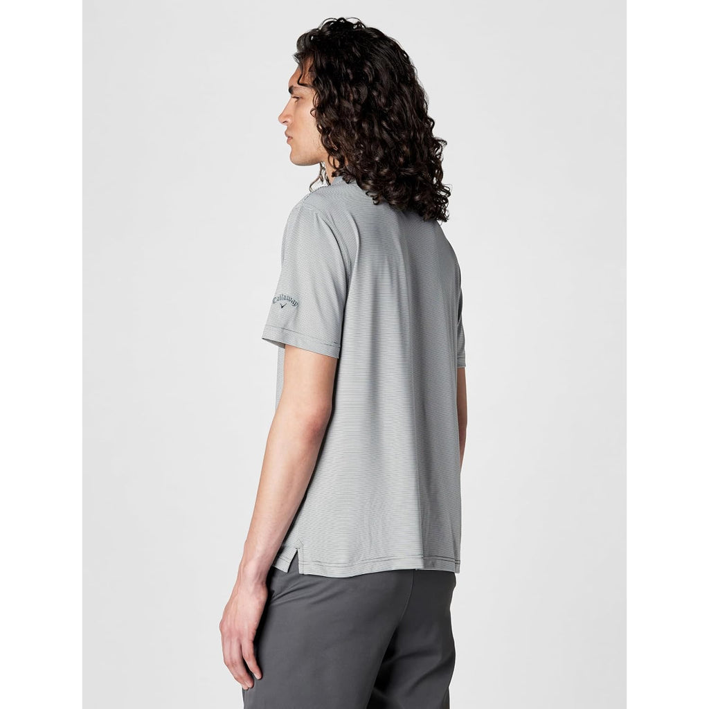 Callaway Men'S Fine Line Stripe Short Sleeve Moisture-Wicking Stretch Golf Polo Shirt (Available In Big & Tall)