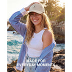 Jeasona Cotton Baseball Cap with 3D Metal Heart Accent - Adjustable, Chic & Minimalist Dad Hat for Hiking & Casual Wear