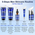 Skin Care For Men,Hydrate,Firm,Anti-Aging & Wrinkle Facial Face Routine Kit | Mens Skin Care Kit Gift Set Birthday Valentines Christmas Gifts Baskets For Young Men Him Teen Boy Boyfriend