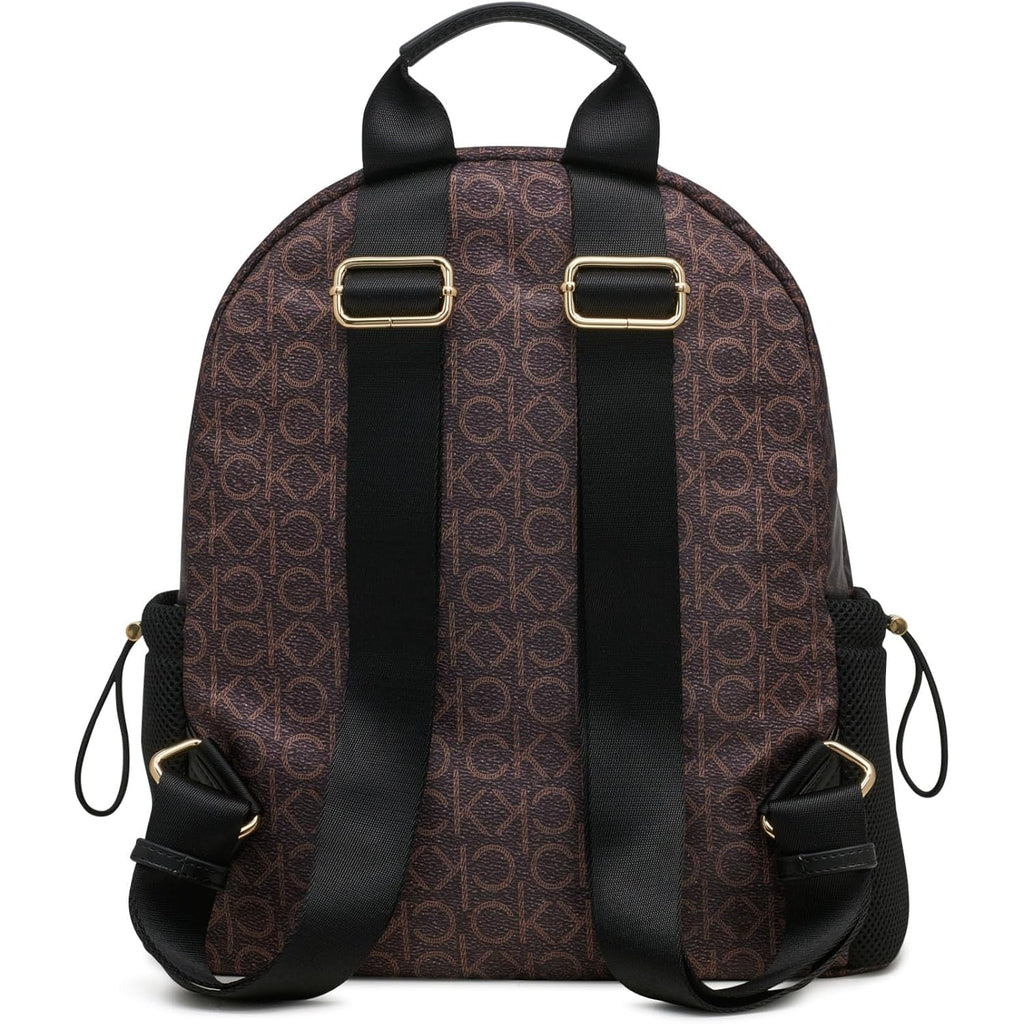 Calvin Klein Jessie Organizational Backpack, Brown/Khaki/Black, One Size