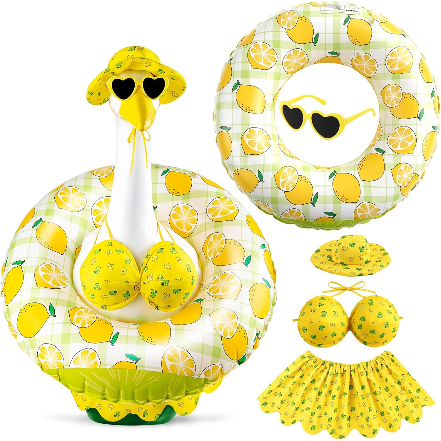 Porch Goose Summer Outfits 23 Inch - Hawaiian Bikini Lawn Goose Costume For Luau Party, Outdoor Garden Patio Yard Decor, Pool Party - Goose Clothes Durable Gift