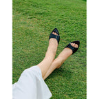 Coutgo Womens Heeled Mules Pointed Peep Toe High Heels Slip On Backless Mule Sandals Dress Shoes