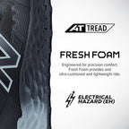 New Balance Fresh Foam Cremorne Composite Toe Safety Shoes For Men - Non Slip, Electrical Hazard - Black/Grey, Mid