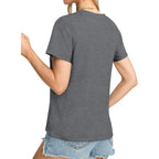 Jiluvin Womens T Shirt Graphic Tees Summer V Neck Short Sleeve Basic Tunic Top 2026