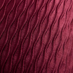 Burgundy Throw Pillow Covers: Pack Of 2 18X18 Inch Vertical Ripple Striped Velvet Square Decorative Pillow Cases For Farmhouse Couch Sofa Bed Living Room Home Decor