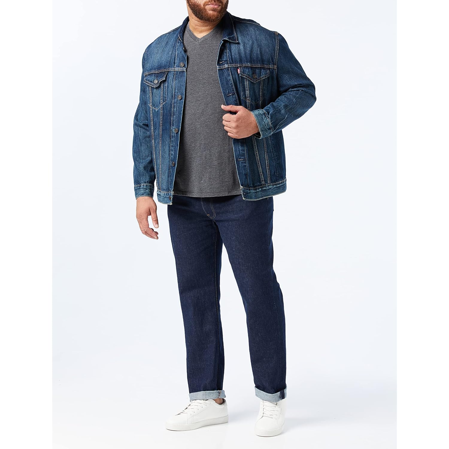 Lucky Brand Men'S Venice Burnout V Neck Tee