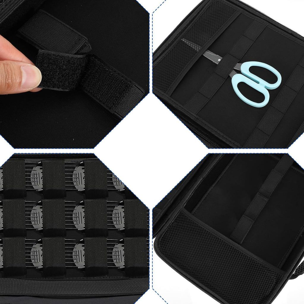 Hard Travel Case For Hair Clippers Barber Accessories Bag Hair Cutting Barber Supplies Organizer Bag Trimmer Organizer Storage Clipper Case Hairs Tool Bags For Men Grooming Kits