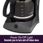 Mr. Coffee Black Coffee Maker, 12 Cups, With Auto Pause And Glass Carafe, Perfect For Home And Office Use