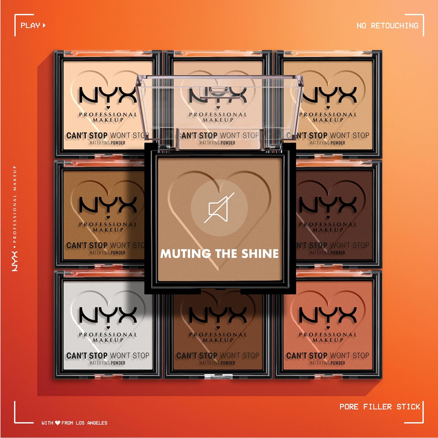 Nyx Professional Makeup Can'T Stop Won'T Stop Mattifying Pressed Powder - Light