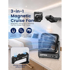 Magnetic Cruise Approved Fan, 5000Mah Ultra-Slim Travel Fan Rechargeable, 4-Speed, Hook Design, Portable Fan For Cruise Ship Cabin, Bedroom Sleeping, Camping, Travel & Cruise Essentials 2026