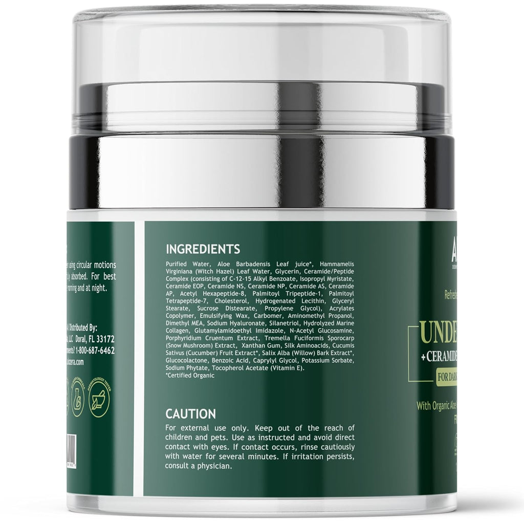 Wake Up Under Eye Gel Cream With Aloe Vera, Collagen & Cucumber, Anti-Aging, Hydrating, Soothing & Cooling Treatment For Dark Circles, Puffiness And Under Eye Bags, Fast-Absorbing, Day & Night
