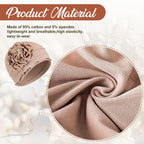6 Pcs Cotton Chemo Turban Headwear Beanie for Women Soft Cancer Head Scarf Hats Elastic Covers Cap for Hair Loss Dark Color