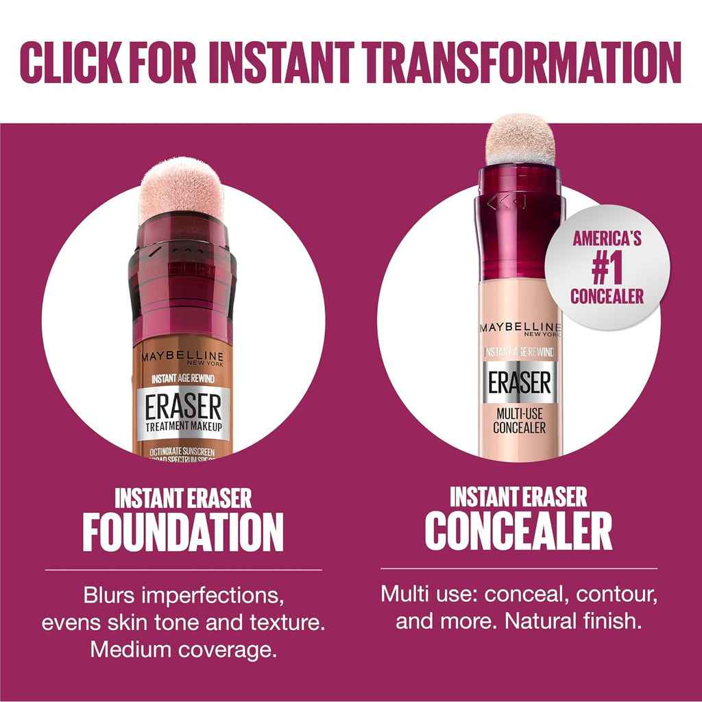 Maybelline Instant Age Rewind Eraser Foundation With Spf 20 And Moisturizing Provitamin B5, 118, 1 Count