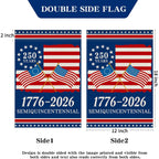 250Th Anniversary America Garden Flag, 250 Anniversary Usa Flag 1776-2026 Commemorative Patriotic 250 Years Banner 4Th Of July Yard Sign Double-Sided Waterproof Garden Flag 12X18 Inch
